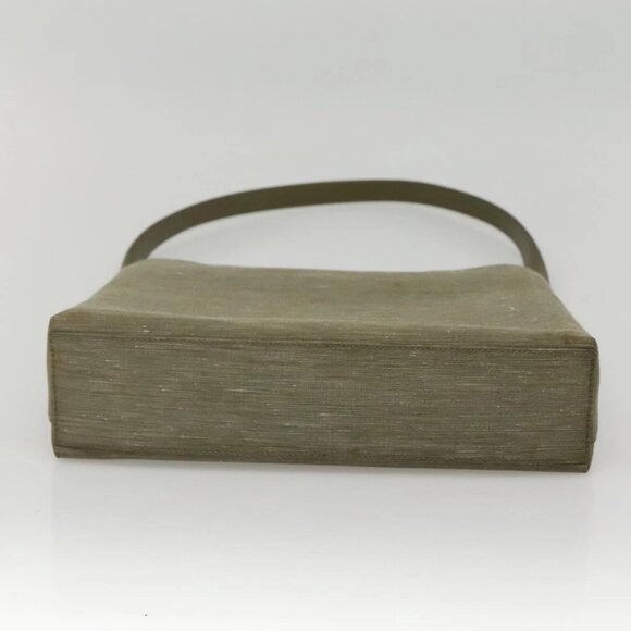 Salvatore Ferragamo Gancini Shoulder Bag Canvas Khaki Auth 117786 - Picture 7 of 16